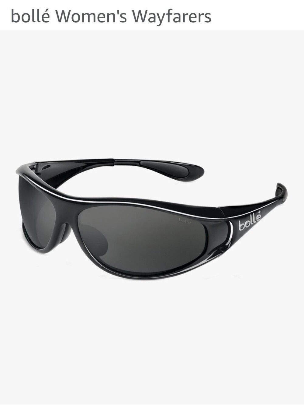 Bollé Women's Wayfarer Polarized Sunglasses in Black
